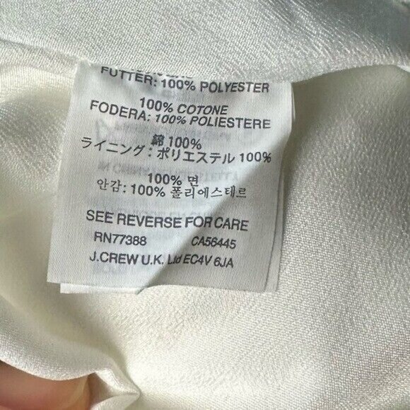 J. Crew  Womens  White Lace Long Sleeve Midi‎ Dress Size 10 - Picture 7 of 9